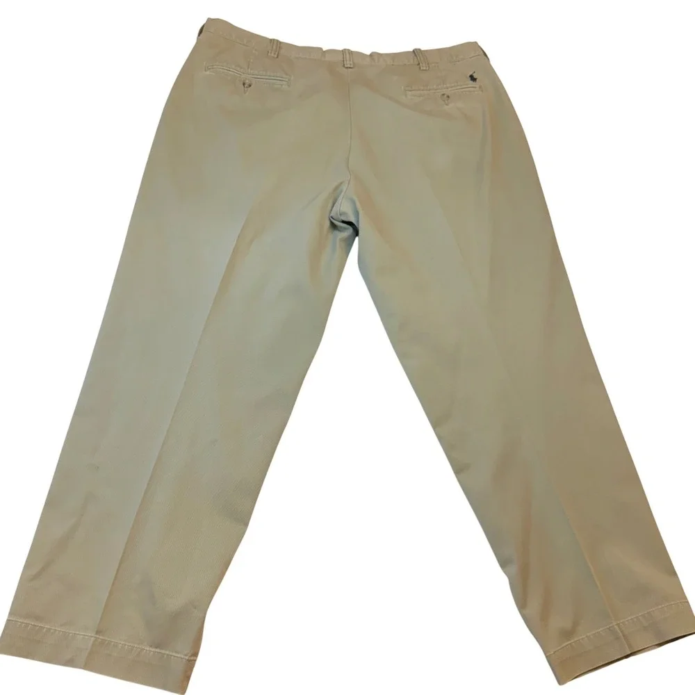 Polo Ralph Lauren Preston Pants‎ Khaki Chinos Tan Beige 38x30 VTG Classic Fit